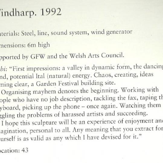 Windharp - catalogue entry 