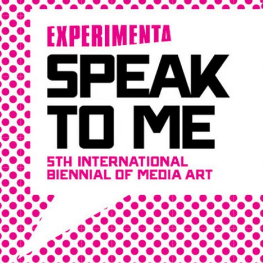 Experimenta - Speak to me exhibition logo 